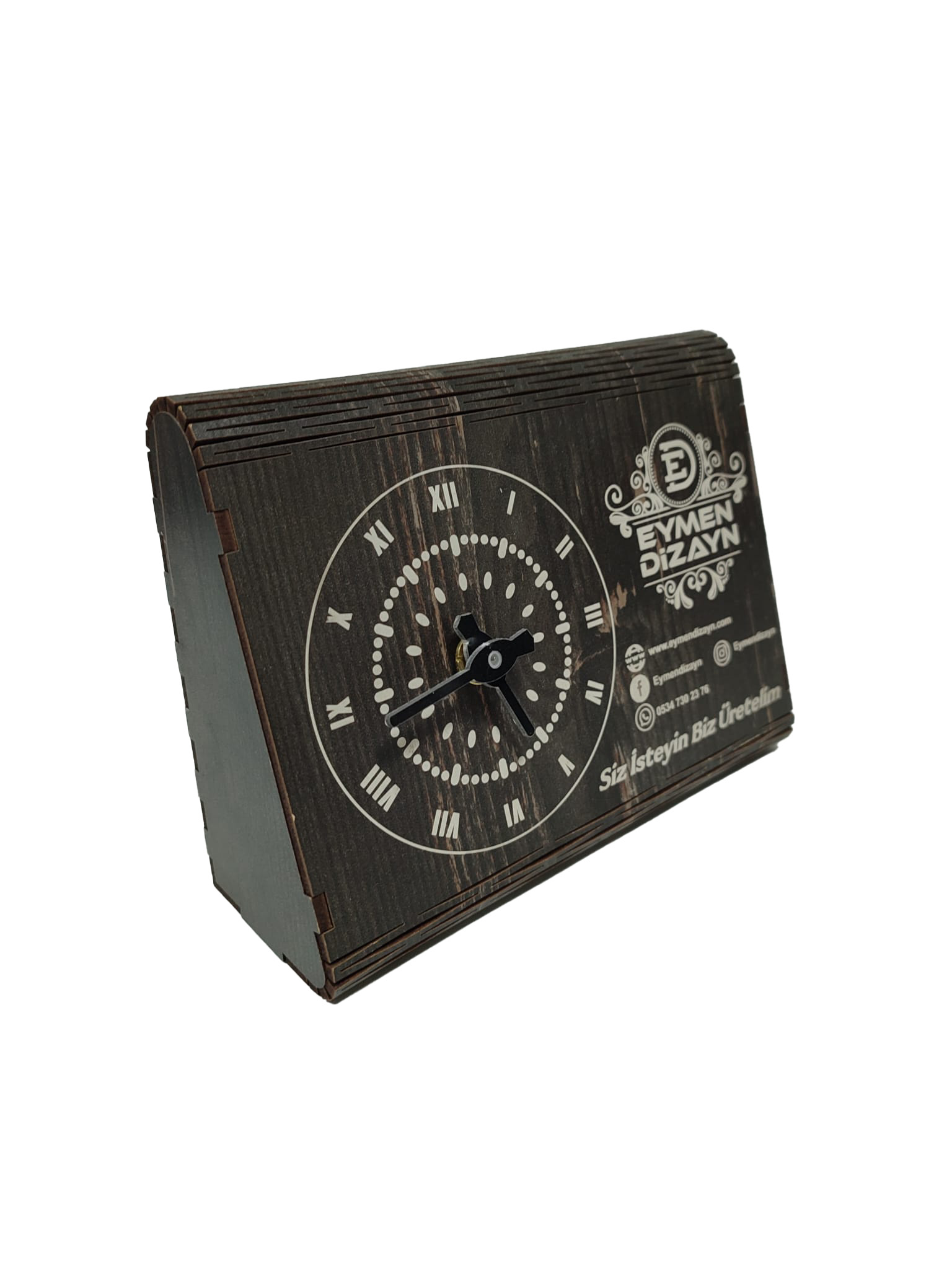 Özel Üretim Ahşap Masa Saati